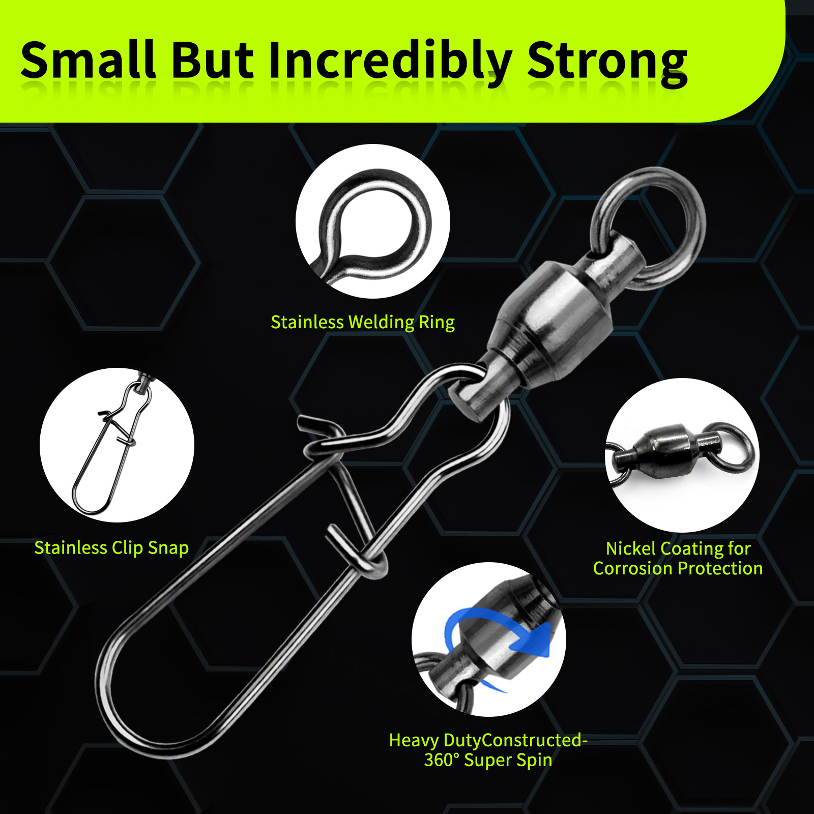 9KM 10PCS Ball Bearing Swivel  - đánh giá và giá Monofilament Line